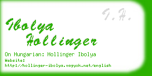 ibolya hollinger business card